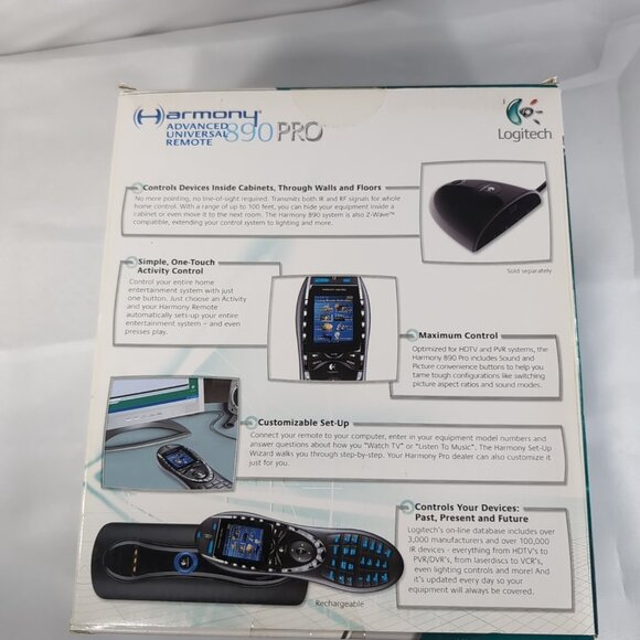 Logitech Harmony 890 Pro Universal Remote Control Charger Base NEW OPEN R-RG7 - Picture 11 of 12